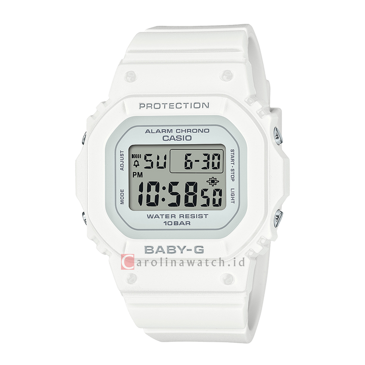 Jam Tangan Casio BABY-G BGD-565-7D Women Digital Dial White Resin Band