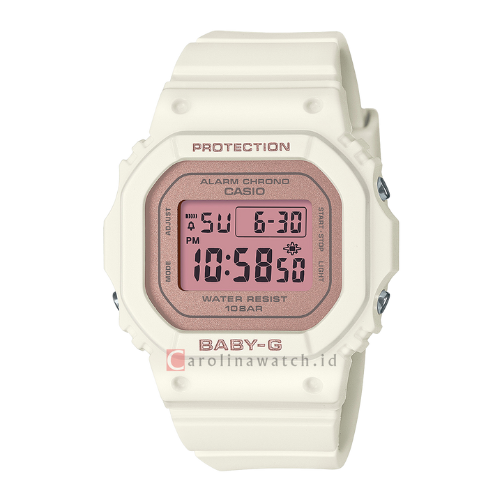 Jam Tangan CASIO BABY G BGD-565SC-4D Women Pink Digital Dial White Pastel Resin Band