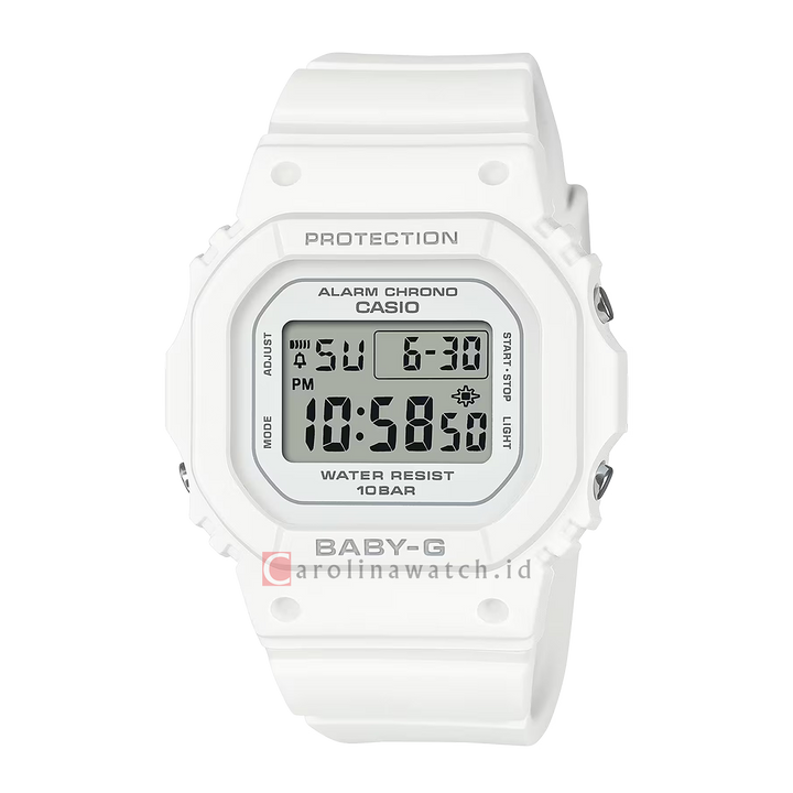 Jam Tangan Casio Baby-G BGD-565U-7D Women Digital Dial White Resin Band