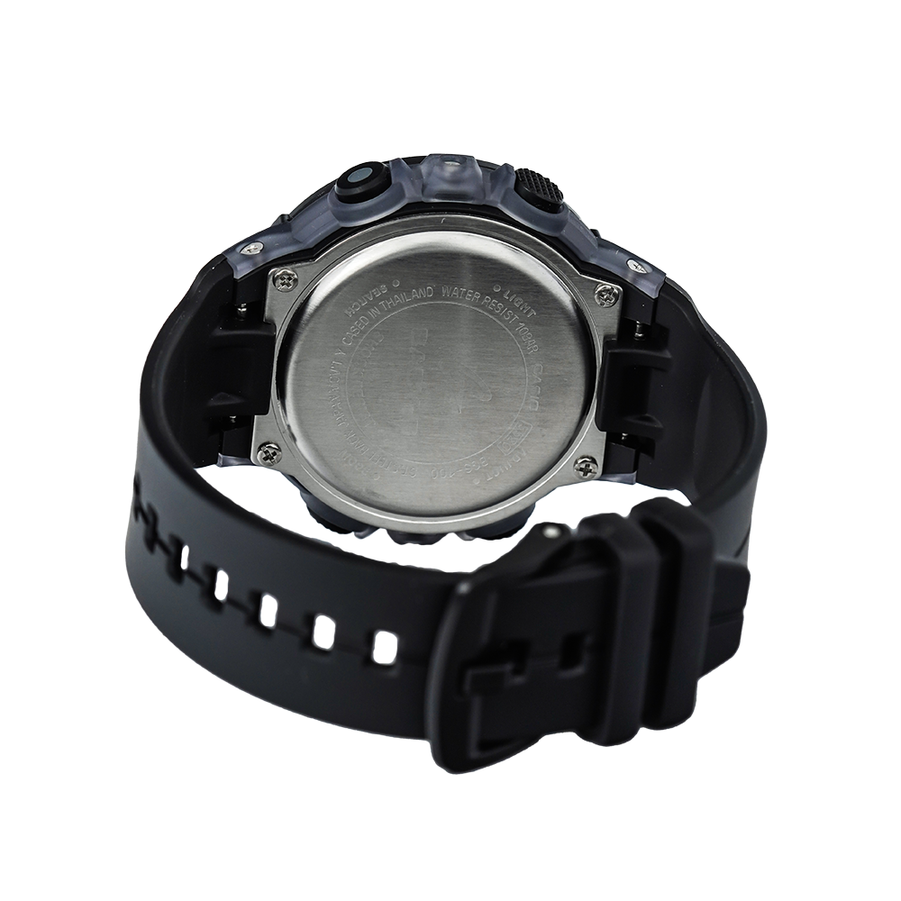 Jam Tangan Casio Baby-G BGS-100-1A Step Tracker Women Black Dial Black Resin Band