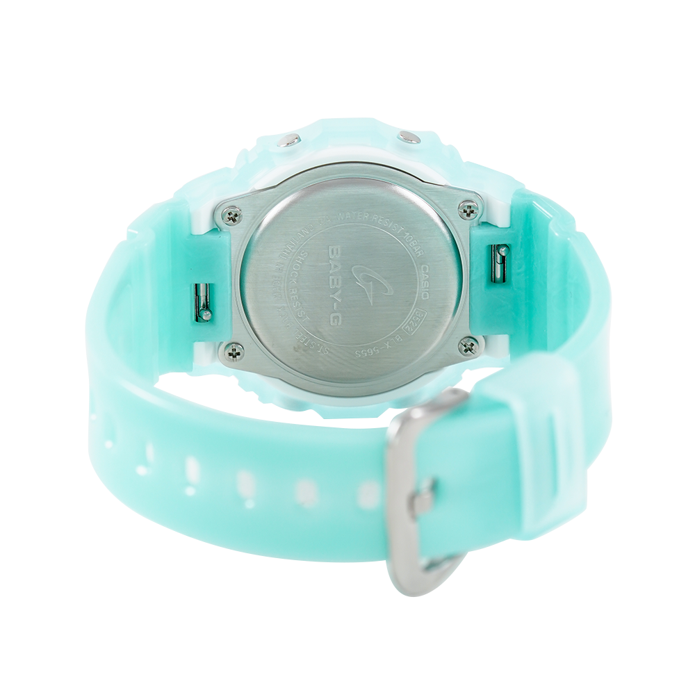 Jam Tangan Casio BABY G BLX-565S-2D Digital Dial Green Resin Band