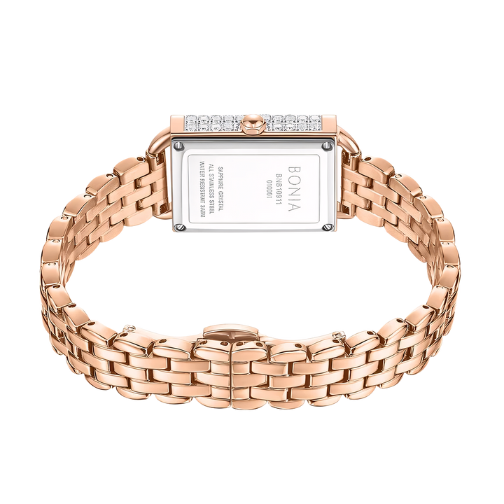 Jam Tangan BONIA Elegance BP10911-2513S Women White Dial Dual Tone Stainless Steel Strap