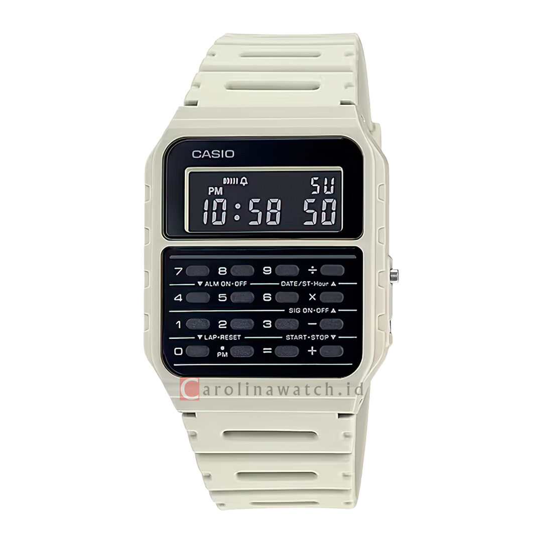 Jam Tangan Casio General CA-53WF-8B Men Digital Dial White Resin Strap