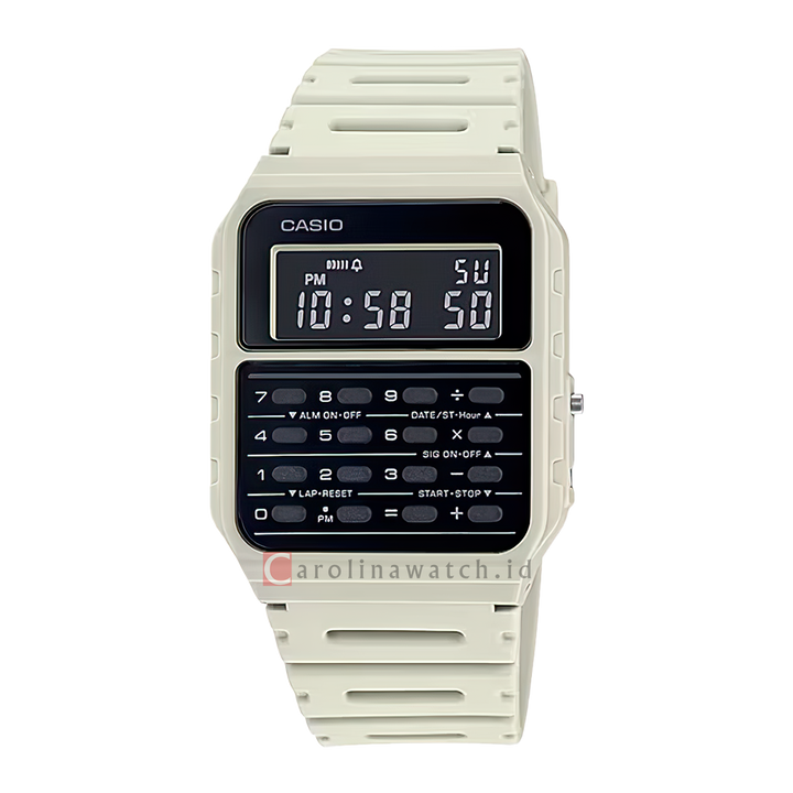 Jam Tangan Casio General CA-53WF-8B Men Digital Dial White Resin Strap