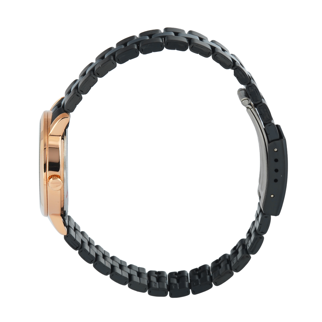 Jam Tangan Christophe Arden CA 1002 LHBBRBA Women Black Dial Black Stainless Steel Strap