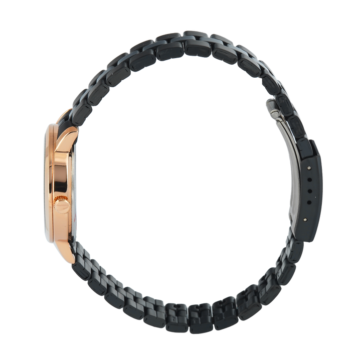 Jam Tangan Christophe Arden CA 1002 LHBBRBA Women Black Dial Black Stainless Steel Strap