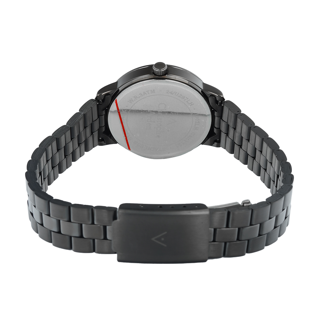 Jam Tangan Christophe Arden CA 1002 LHBIGDG Women Black Dial Black Stainless Steel Strap