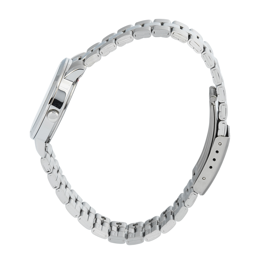 Jam Tangan Christophe Arden CA 1002 LHBSSBA Women Black Dial Stainless Steel Strap