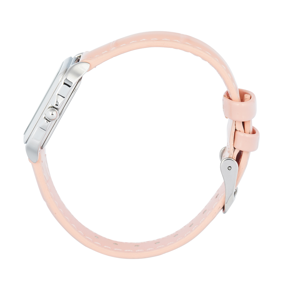 Jam Tangan Christophe Arden CA 1003 LHLSSSLPN Women White Dial Pink Leather Strap