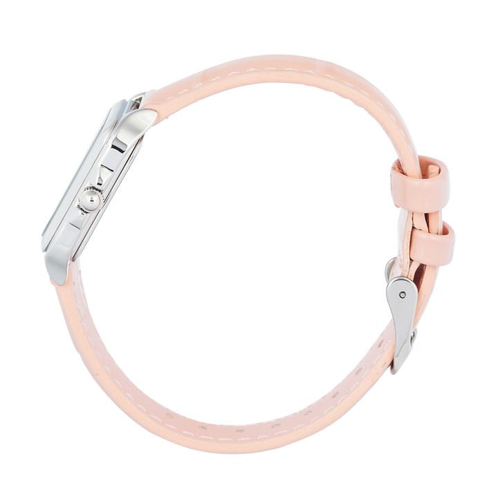 Jam Tangan Christophe Arden CA 1003 LHLSSSLPN Women White Dial Pink Leather Strap