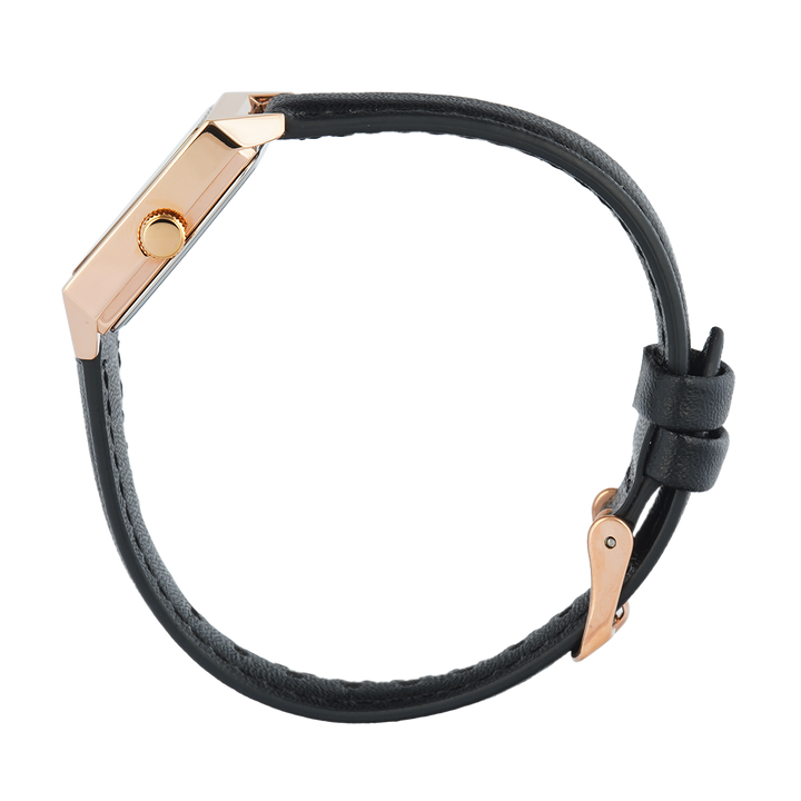 Jam Tangan Christophe Arden CA 1004 LHLRGSL2 Women White Dial Black Leather Strap