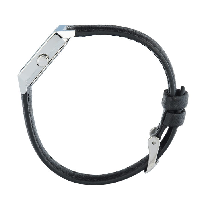 Jam Tangan Christophe Arden CA 1004 LHLSSBA2 Women Black Dial Black Leather Strap