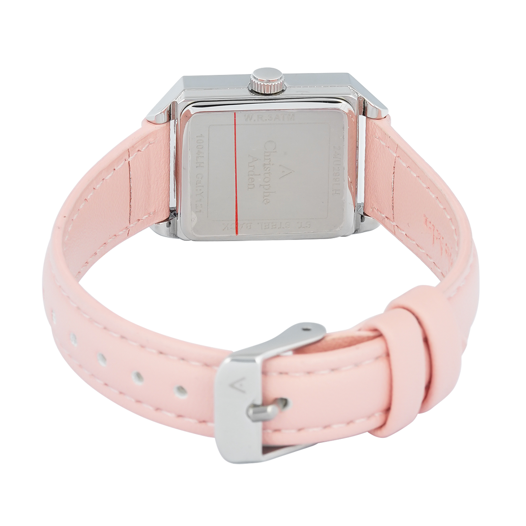 Jam Tangan Christophe Arden CA 1004 LHLSSPN Women Pink Dial Pink Leather Strap