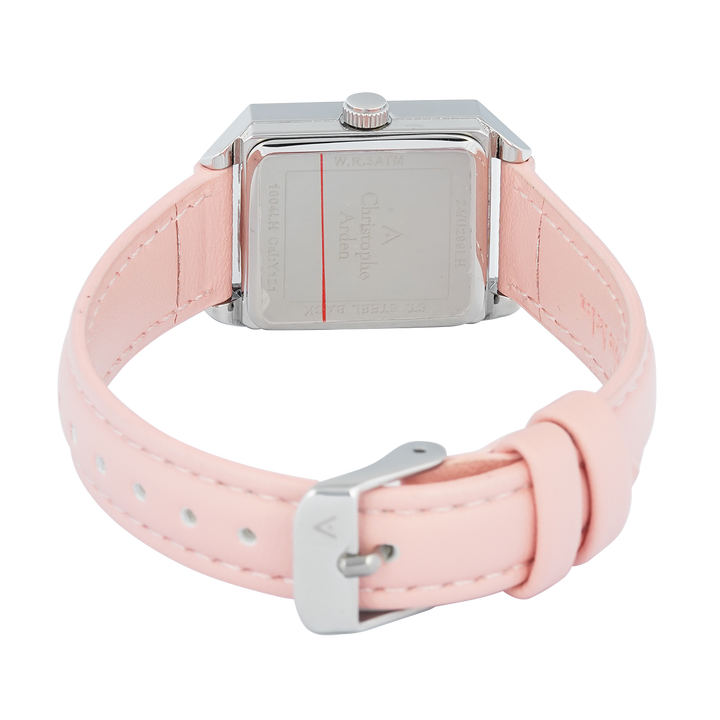 Jam Tangan Christophe Arden CA 1004 LHLSSPN Women Pink Dial Pink Leather Strap