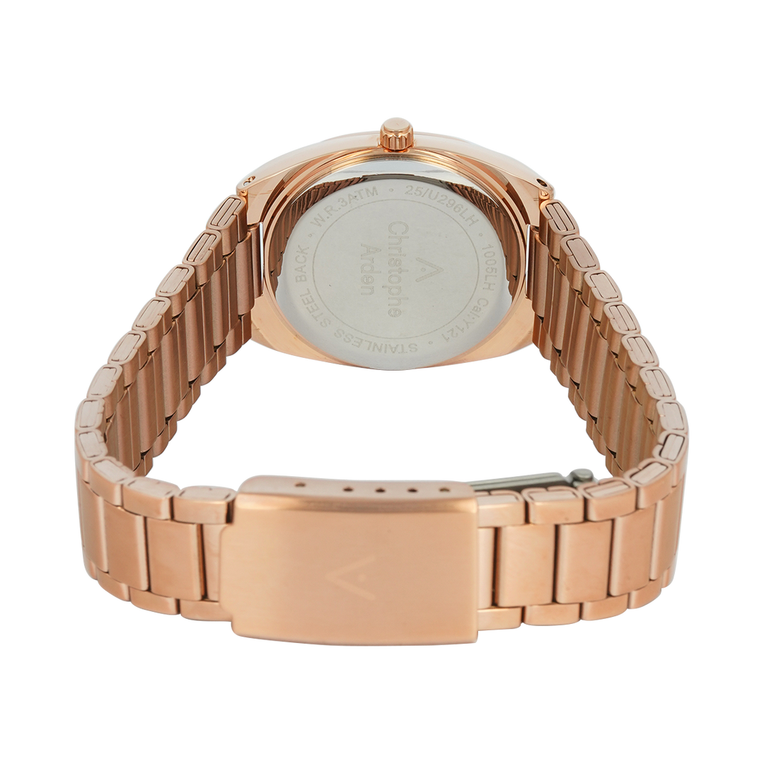 Jam Tangan Christophe Arden CA 1005 LHBRGPN Women Analog Dial Rose Gold Stainless Steel Strap