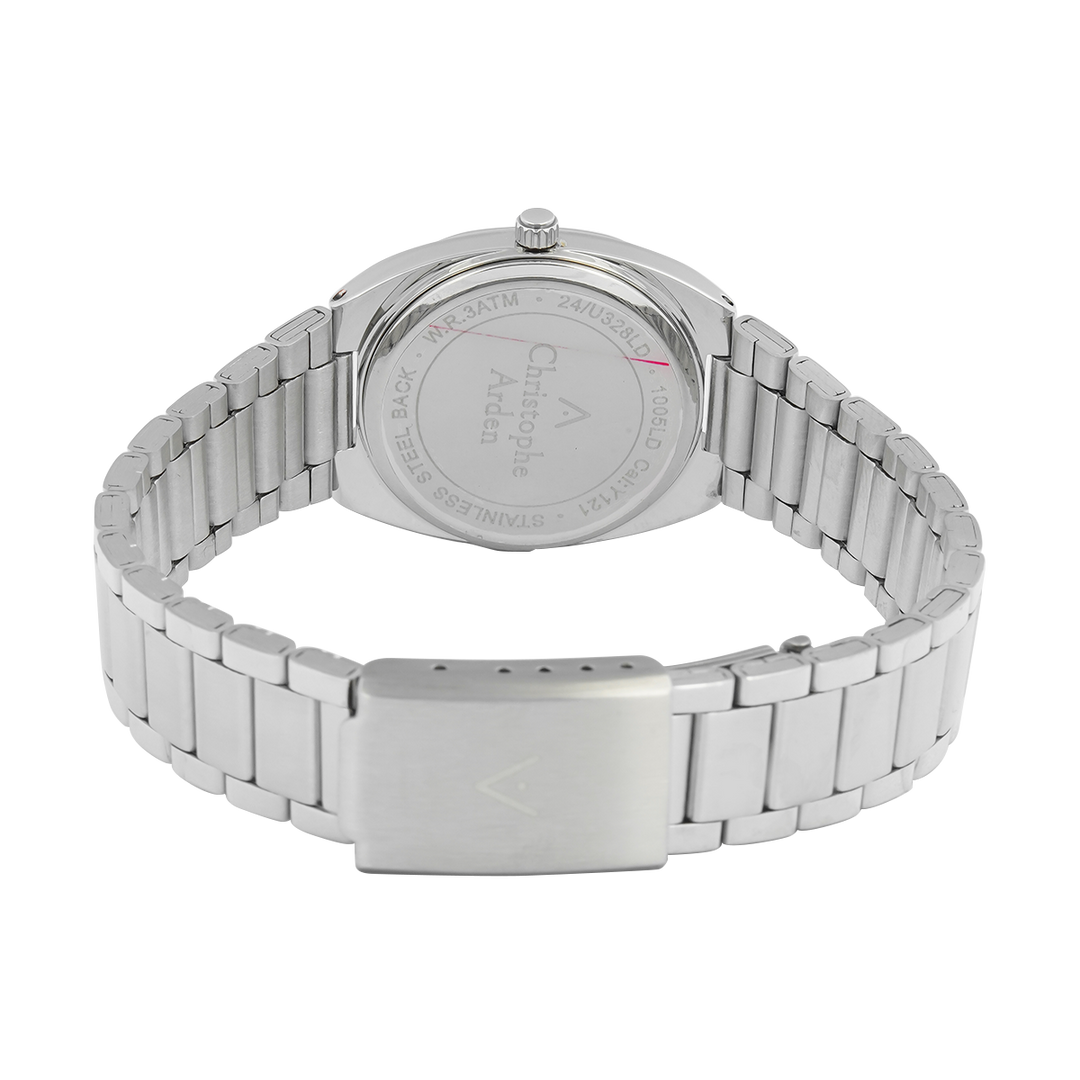 Jam Tangan Christophe Arden CA 1005 LHBSSLB Women Blue Dial Stainless Steel Strap