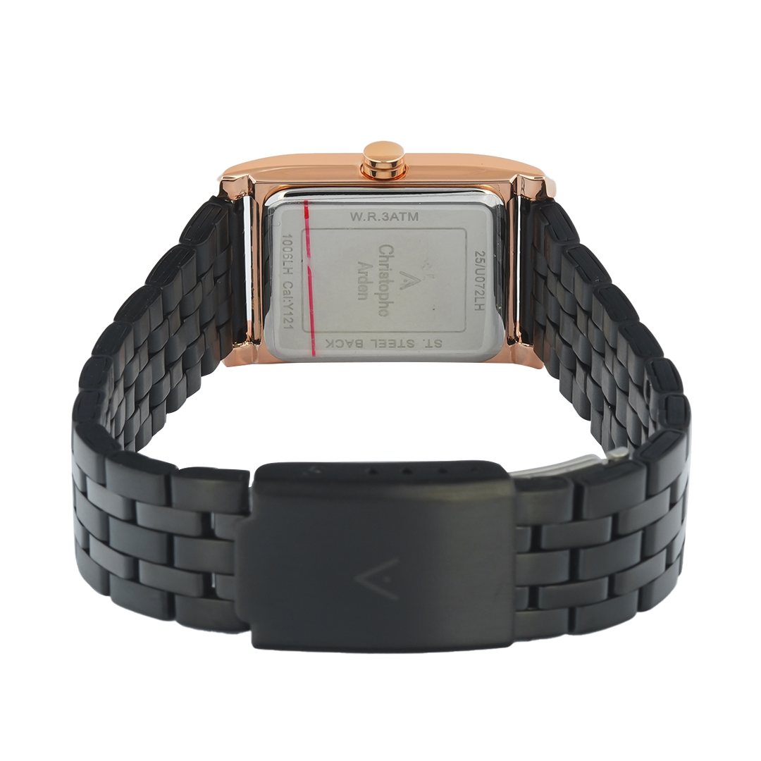 Jam Tangan Christophe Arden CA 1006 LHFBRBA Women Black Dial Black Stainless Steel Strap