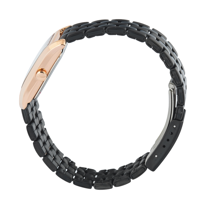 Jam Tangan Christophe Arden CA 1006 LHFBRBA Women Black Dial Black Stainless Steel Strap