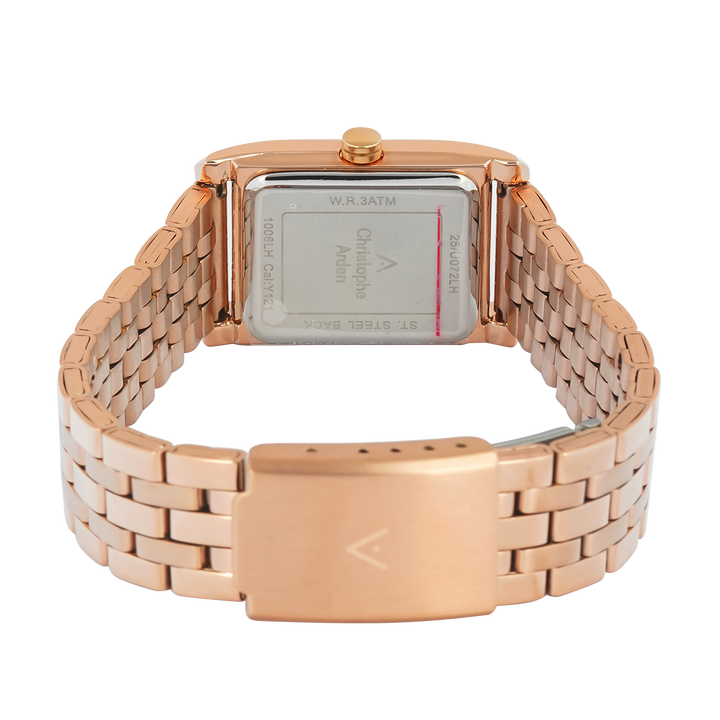 Jam Tangan Christophe Arden CA 1006 LHFRGPN Women Rose Gold Dial Rose Gold Stainless Steel Strap