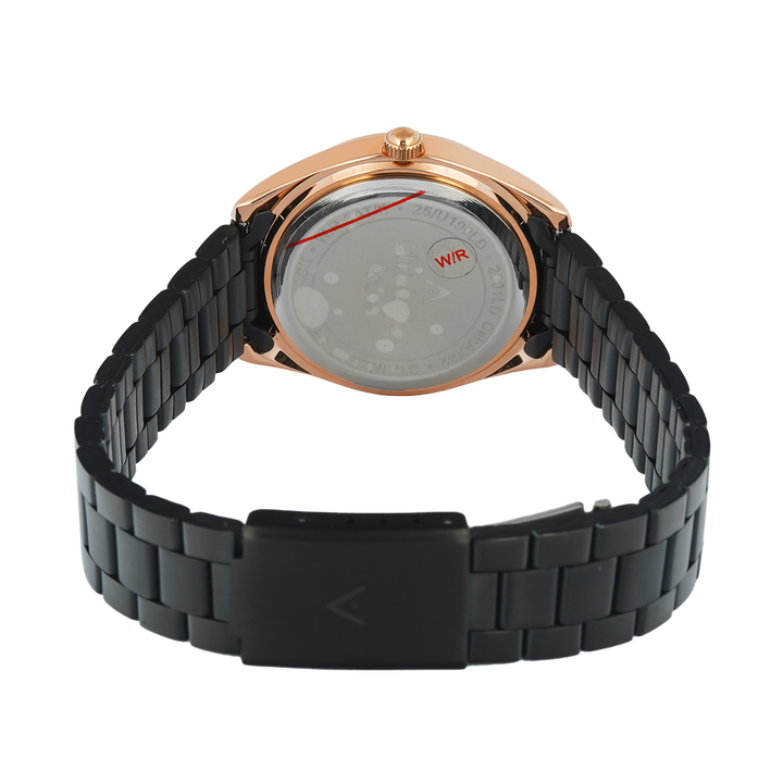 Jam Tangan Christophe Arden CA 2001 LDBBRBA Women Black Dial Black Stainless Steel Strap