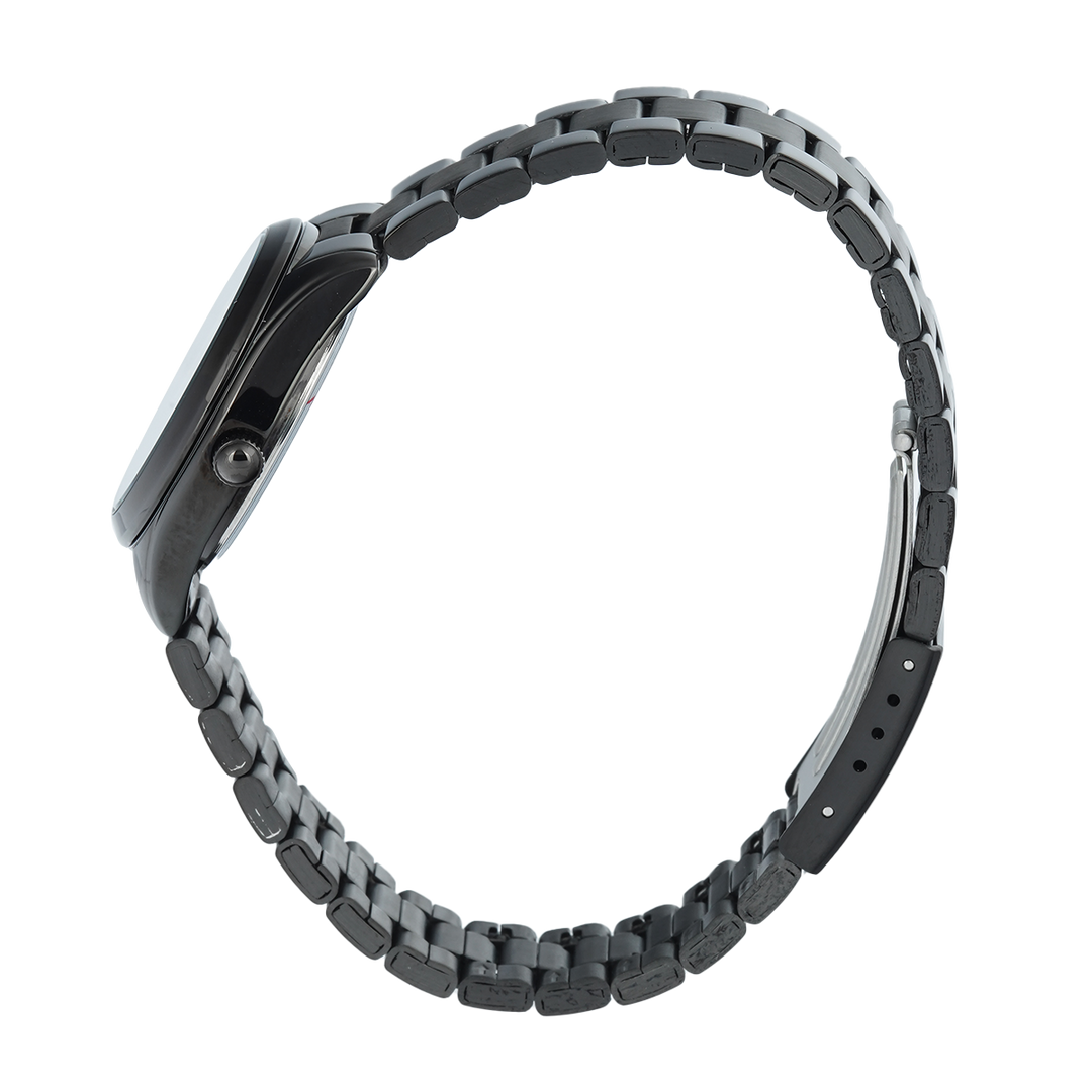 Jam Tangan Christophe Arden CA 2001 LDBIPBARG Women Black Dial Black Stainless Steel Strap