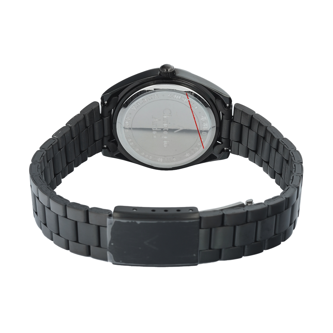 Jam Tangan Christophe Arden CA 2001 LDBIPBARG Women Black Dial Black Stainless Steel Strap