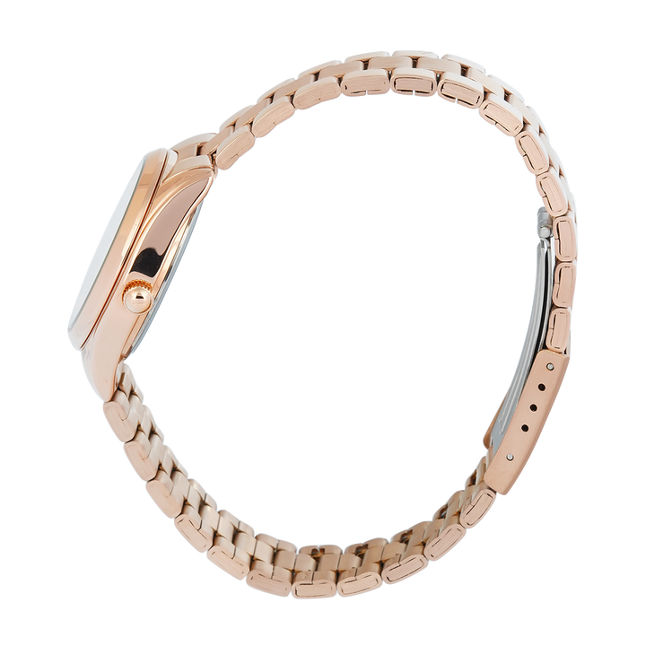 Jam Tangan Christophe Arden CA 2001 LDBRGLN Women Gold Dial Rose Gold Stainless Steel Strap