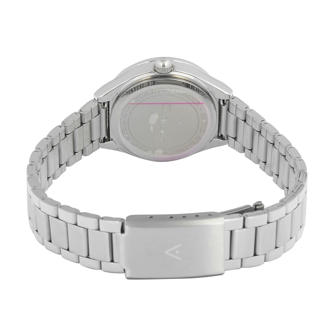 Jam Tangan Christophe Arden CA 2002 LDBSSPN Women Pink Dial Stainless Steel Strap