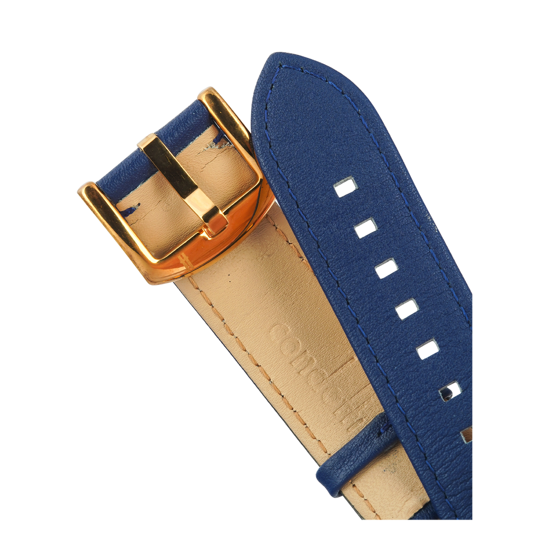 Jam Tangan CONDOTTI PROSSIMO CN1047-BL04-L04 Men Blue Dial Blue Leather Strap