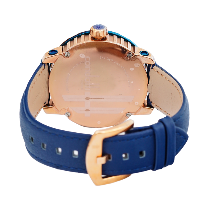Jam Tangan CONDOTTI PROSSIMO CN1047-BL04-L04 Men Blue Dial Blue Leather Strap