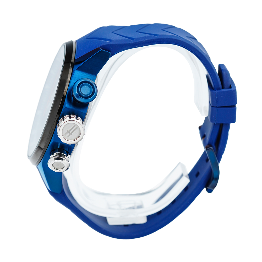 Jam Tangan CONDOTTI VIGOROSO CN1111-BL04-L03 Men Blue Dial Blue Rubber Strap