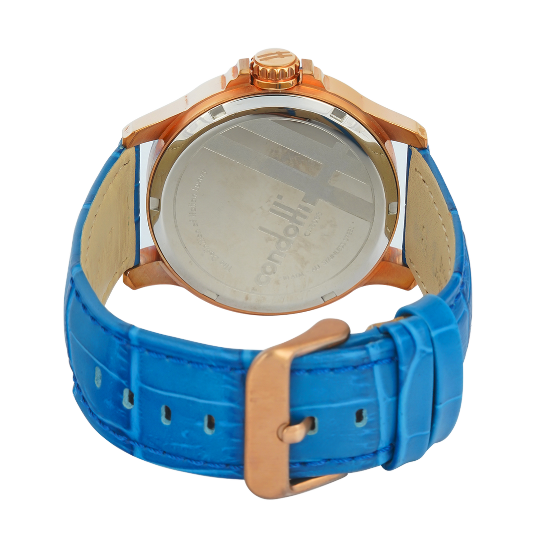 Jam Tangan CONDOTTI AUDACE CN3063-BL04-L04 Men Blue Dial Blue Leather Strap