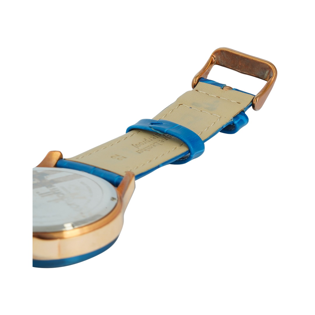 Jam Tangan CONDOTTI AUDACE CN3063-BL04-L04 Men Blue Dial Blue Leather Strap