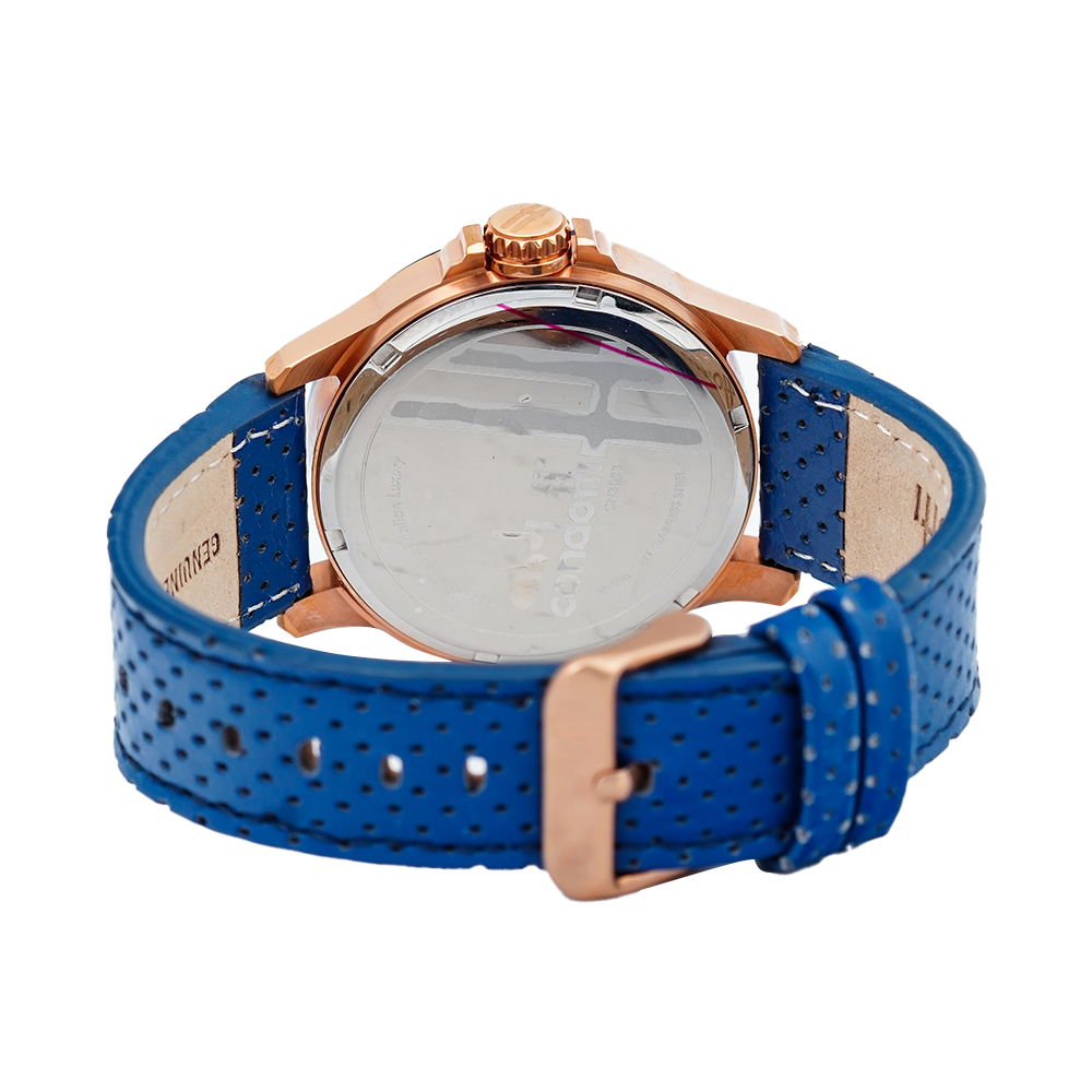 Jam Tangan CONDOTTI AUDACE CN3063-BL04-L04 Men Blue Dial Blue Leather Strap
