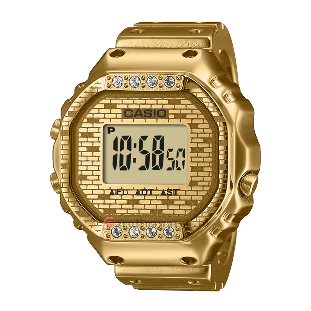 Jam Tangan Casio Ring Watch x J Balvin CRW-001JB-9D Digital Dial Gold Stainless Steel Ring Watch