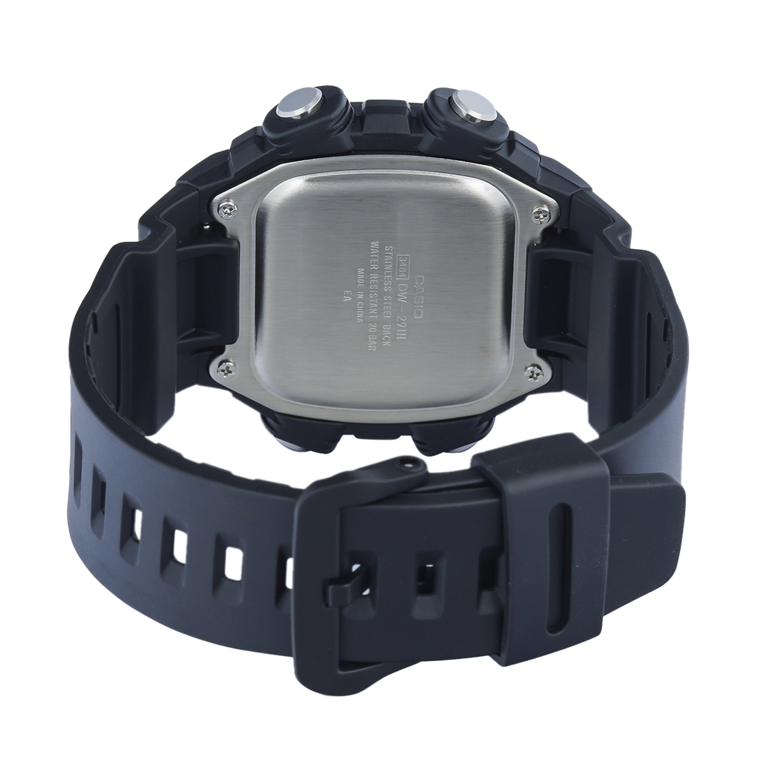Jam Tangan Casio DW-291H-9A Men Digital Dial Black Resin Band
