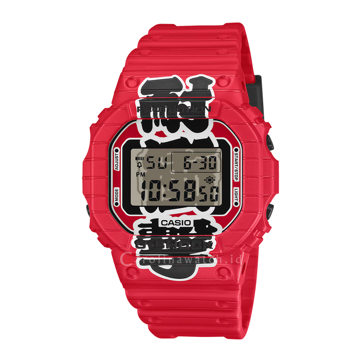 Jam Tangan Casio G-Shock DW-5600AKA-4D Akachochin Model Men Digital Dial Red Resin Band