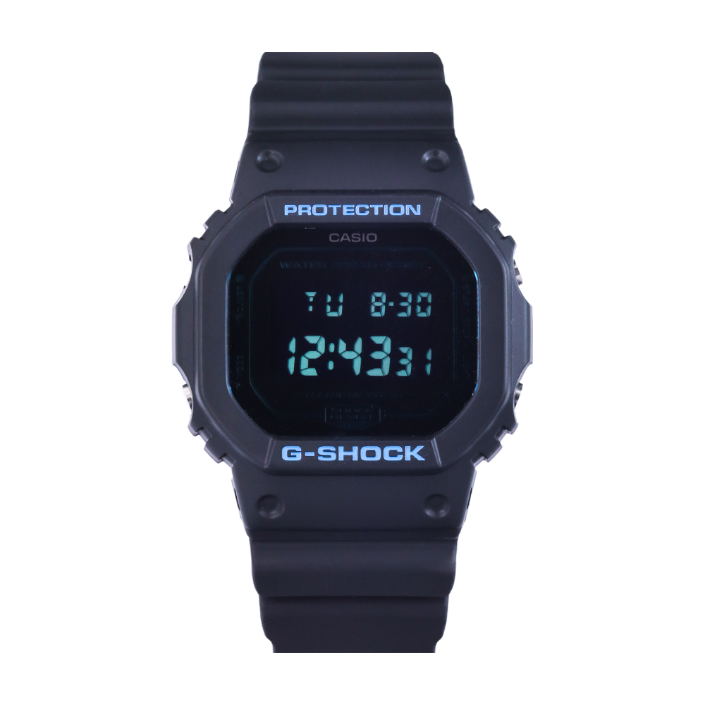 Jam Tangan Casio G-Shock DW-5600BBM-1D Special Color Models Men Digital Dial Black Resin Band