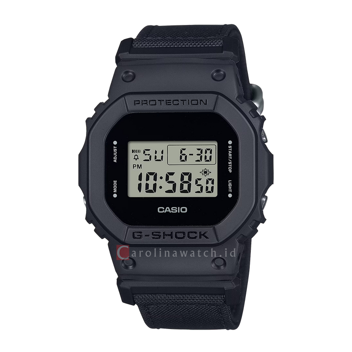 Jam Tangan Casio G-Shock DW-5600BCE-1D Men Digital Dial Black Nylon Band