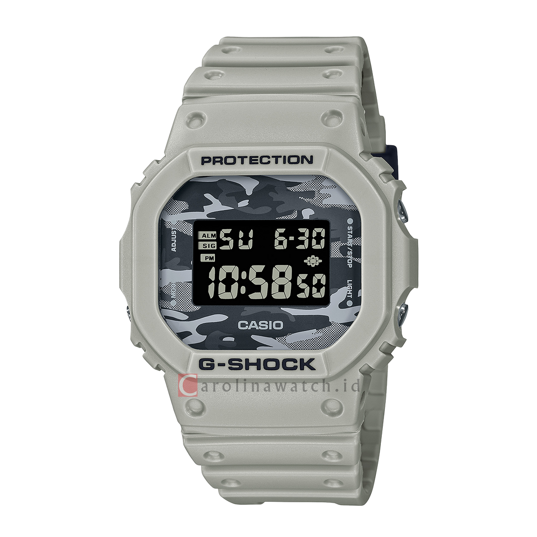 Jam Tangan Casio G-Shock DW-5600CA-8D Men Digital Dial Grey Resin Band