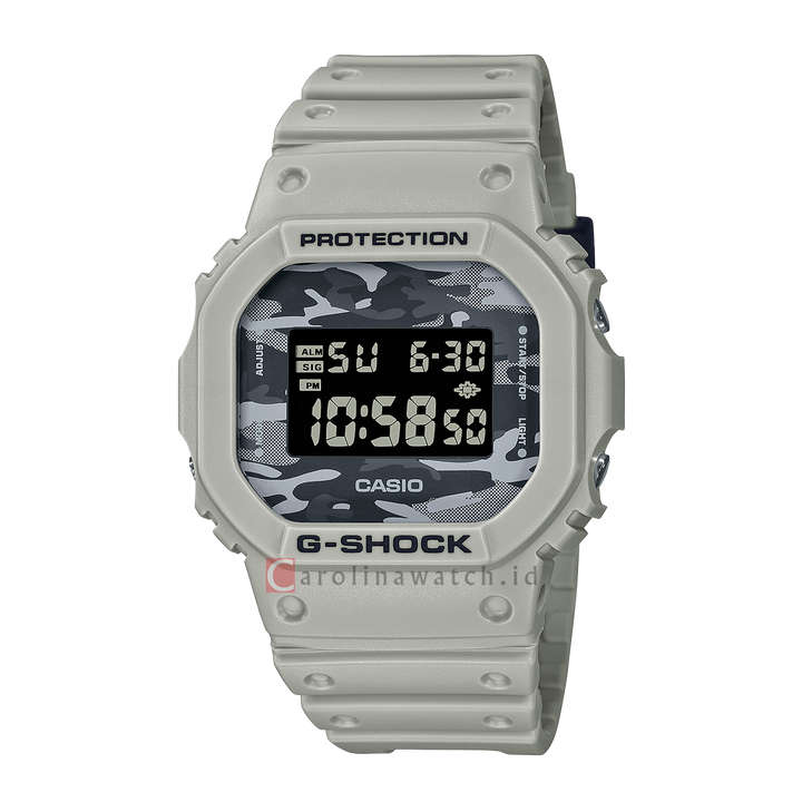 Jam Tangan Casio G-Shock DW-5600CA-8D Men Digital Dial Grey Resin Band