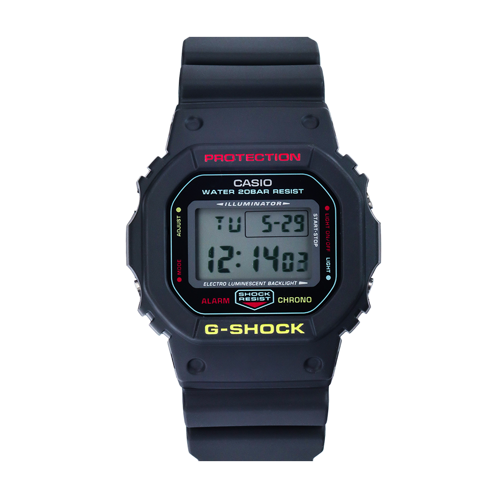 Jam Tangan Casio G-Shock DW-5600CMB-1D Special Color Models Men Digital Dial Black Resin Band