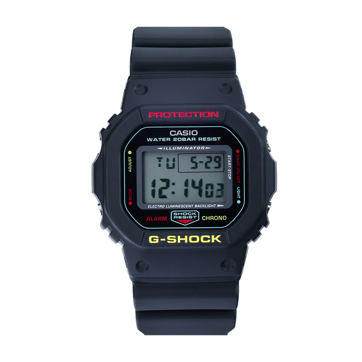 Jam Tangan Casio G-Shock DW-5600CMB-1D Special Color Models Men Digital Dial Black Resin Band