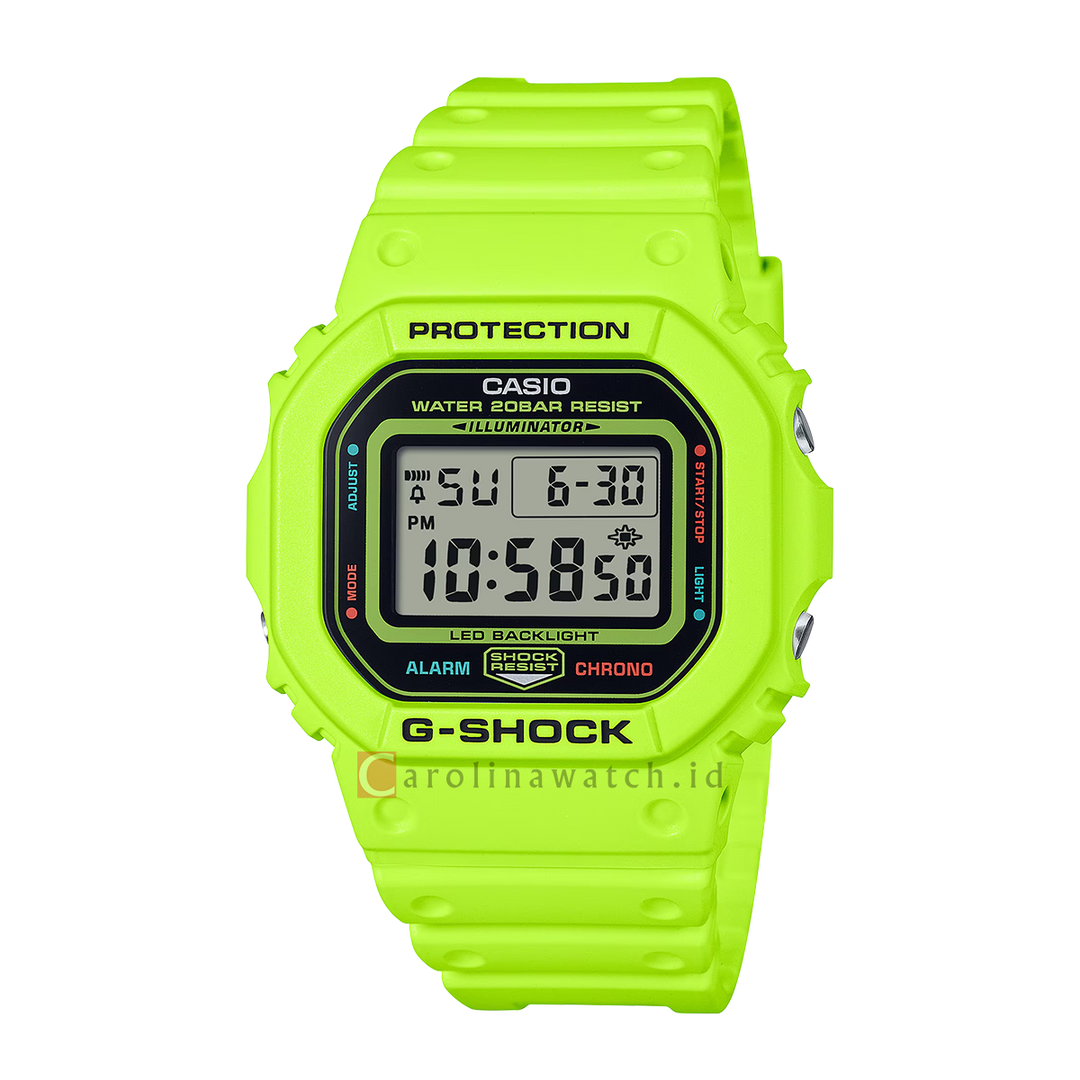 Jam Tangan Casio G-Shock DW-5600EP-9D Men Digital Dial Green Resin Band