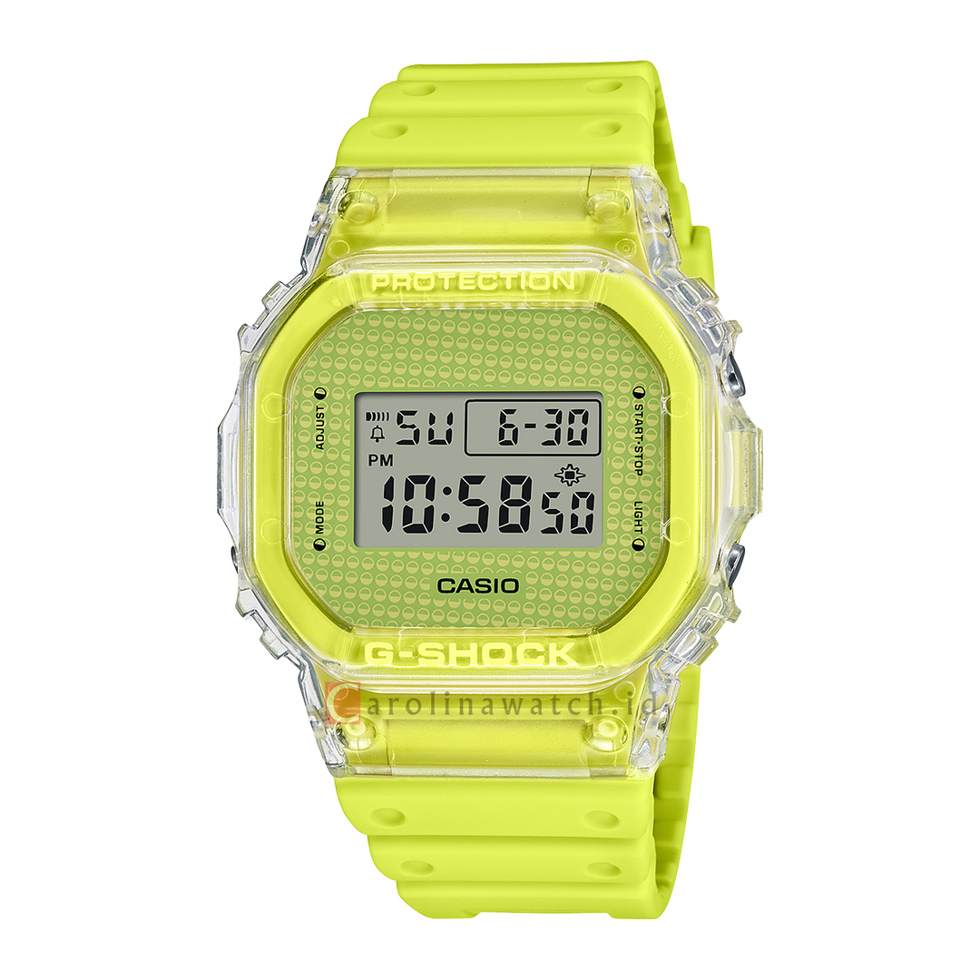 Jam Tangan CASIO G SHOCK Lucky Drop Series Inspired Capsule Toy Vending Machines DW-5600GL-9D Men Digital Dial Green Resin Band