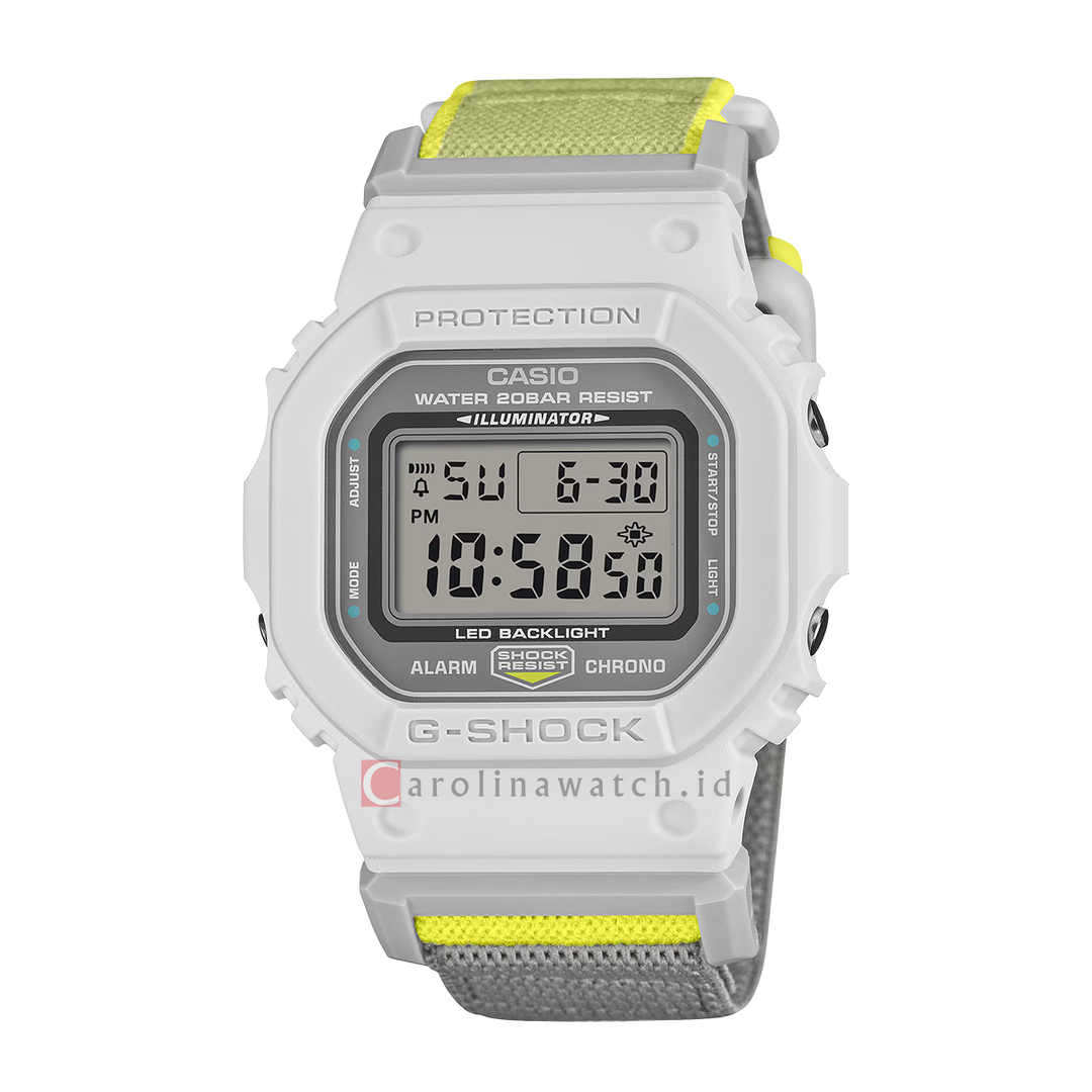 Jam Tangan Casio G-Shock DW-5600MNC-7A8 Men Digital Dial Grey Cloth Band