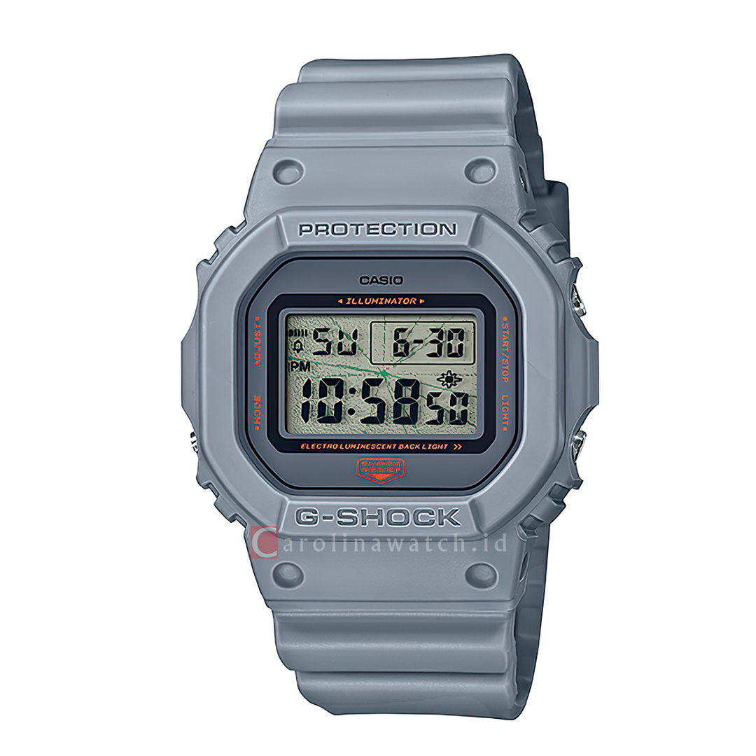 Jam Tangan Casio G-Shock DW-5600MNT-8D Men Yoshirotten Series Digital Dial Grey Resin Band