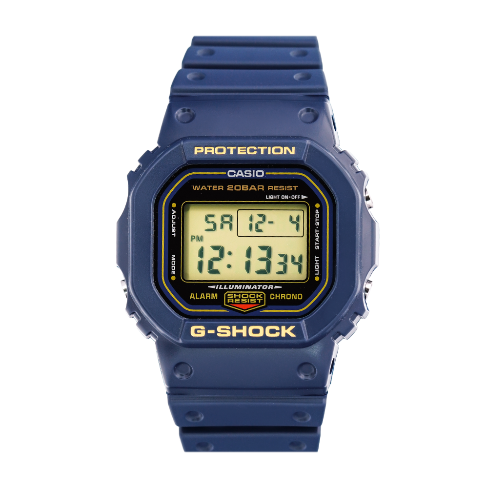 Jam Tangan Casio G-Shock DW-5600RB-2D Origin Tributes Color Men Digital Dial Blue Resin Band