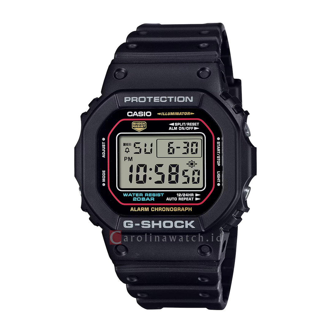 Jam Tangan Casio G-Shock DW-5600RL-1D Men Digital Dial Black Resin Band