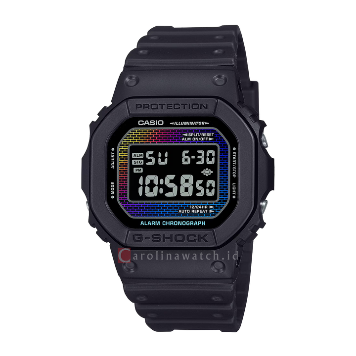 Jam Tangan Casio G-Shock DW-5600RW-1D Men Digital Dial Black Resin Band